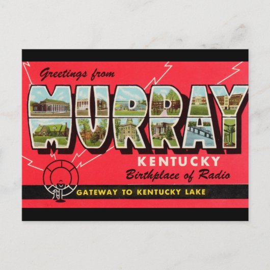 Murray Kentucky Travel Postcardからの挨拶 ポストカード (正面)