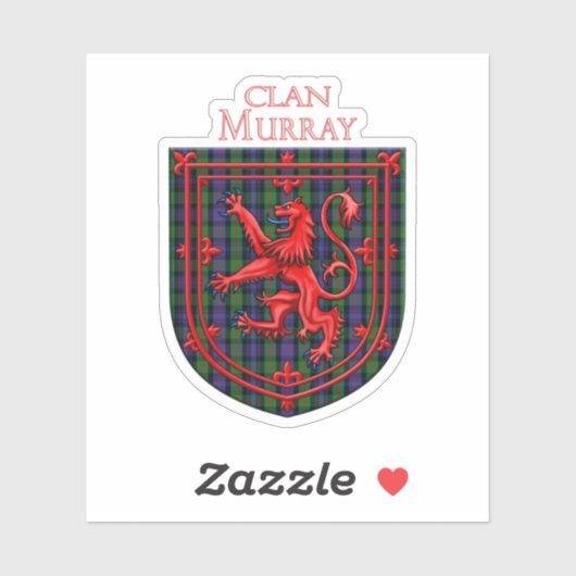 Murray Tartan Scottish Plaid Lion Rampant シール (シート)