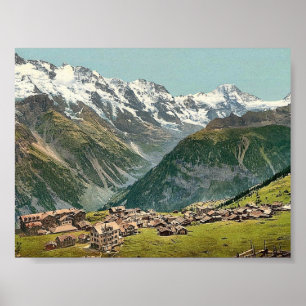 Murren、一般的な見解、Bernese Oberland、Switzerlan ポスター