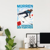Mürren Switzerland Racing Days Vintage Ski Poster ポスター (ホームオフィス)