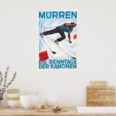 Mürren Switzerland Racing Days Vintage Ski Poster ポスター (キッチン)
