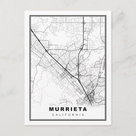 Murrieta地図 ポストカード (正面)