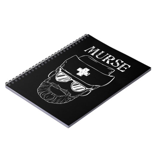 Murseナースおもしろい男性ナースM用Tシャツギフト ノートブック (左側)