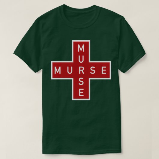 Murse Male Nurse Red Cross Tシャツ (デザイン正面)