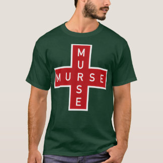 Murse Male Nurse Red Cross Tシャツ