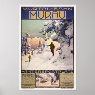 Murtalbahn Murau Austria Vintage Poster 1907 ポスター