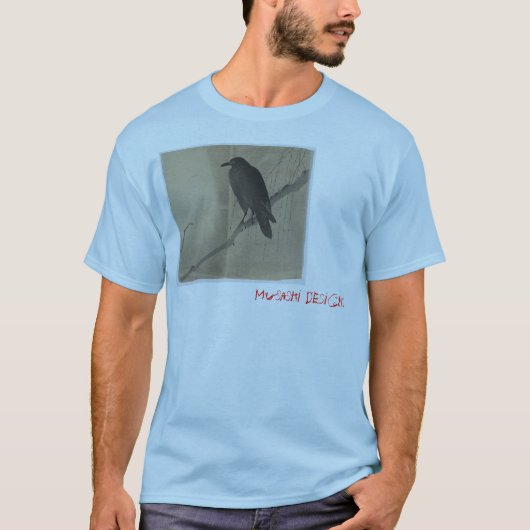 Musashiのデザインのワタリガラス Tシャツ (正面)