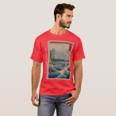 Musashiのデザインの富士の波 Tシャツ (正面フル)