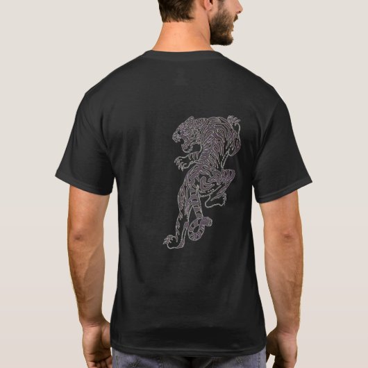 Musashiはトラのティーを設計します Tシャツ (裏面)