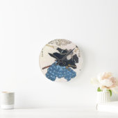 Musashi Miyamoto 宮本 武蔵 with two Bokken ラウンド壁時計 (ホーム)