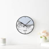 Muscat Clock City Line Art ラウンド壁時計 (ホーム)