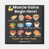 Muscle Building Fridge Magnet マグネット (正面)