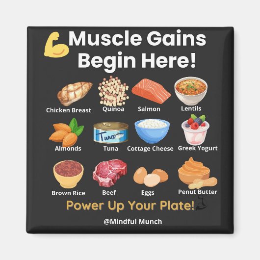 Muscle Building Fridge Magnet マグネット (正面)