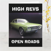 MUSCLE CAR BIRTHDAY GREETING CARD カード (黄色い花)