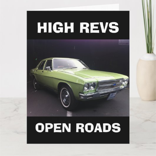 MUSCLE CAR BIRTHDAY GREETING CARD カード (正面)