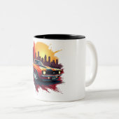 Muscle Car Burnout Mug ツートーンマグカップ (正面右)