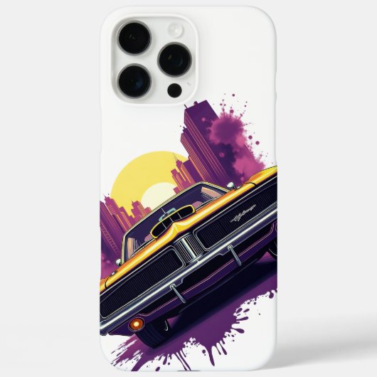 Muscle Car City Skyline Phone Case Case-Mate iPhoneケース (裏面)