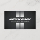 Muscle Car Restoration Racing Stripes Black 名刺 (正面)