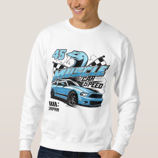 Muscle Car Speed Hoodie Racing Power&Street Style スウェットシャツ (正面)