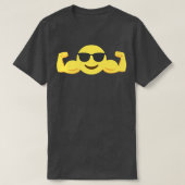 Muscle Emoticon with sunglasses Premium Tシャツ (デザイン正面)