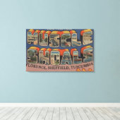 Muscle Shoals, Alabama – 大きな文字のシーン キャンバスプリント (インサイチュ (ウッドフロア))