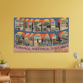 Muscle Shoals, Alabama – 大きな文字のシーン キャンバスプリント (インサイチュ (リビング))