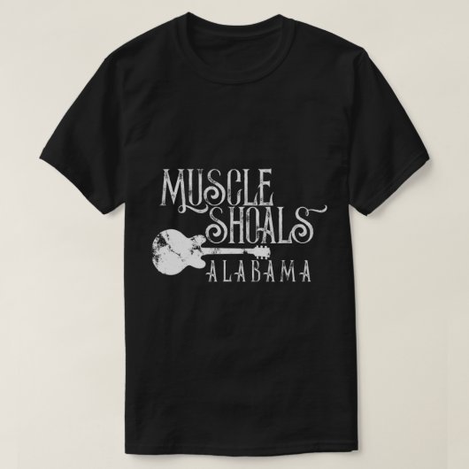 Muscle Shoals Alabama With Guitar Swampy Soul Musi Tシャツ (デザイン正面)