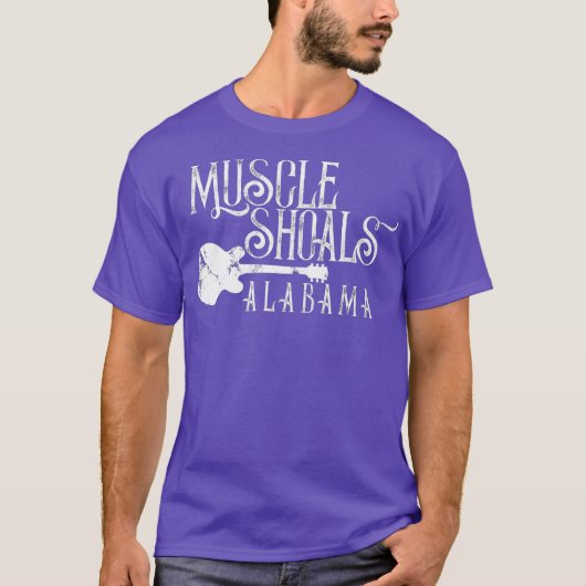 Muscle Shoals Alabama With Guitar Swampy Soul Tシャツ (正面)