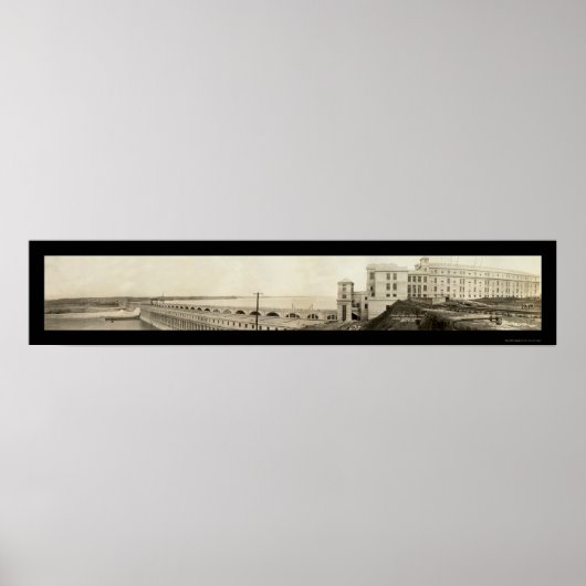 Muscle Shoals Dam写真1926 ポスター (正面)