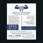 Muscle Toothロゴ、歯科、歯科広告医 チラシ<br><div class="desc">Muscle Toothロゴ、歯科、広告Business Card Storeによる歯医者のチラシ。</div>