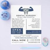 Muscle Toothロゴ、歯科、歯科広告医 チラシ (シングル)