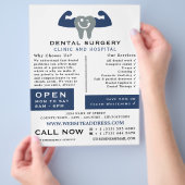 Muscle Toothロゴ、歯科、歯科広告医 チラシ (手)