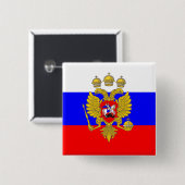 Muscoviaのロシアの旗の皇帝 缶バッジ (正面&裏面)