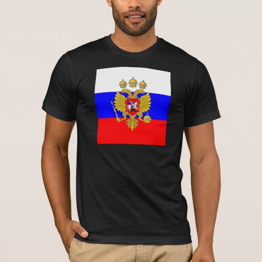 Muscoviaのロシアの旗の皇帝 Tシャツ (正面)