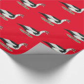 Muscovy黒い雑色のドレーク ラッピングペーパー (角)