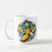 : Muscular Banana Mug – Kickstart Your Day コーヒーマグカップ (左)