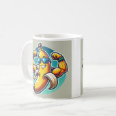 Muscular Banana Mug - Power Up Your Morning! コーヒーマグカップ (正面左)