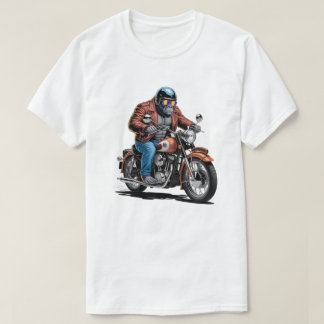Muscular Gorilla Biker Rider Motorcycle Graphic Tシャツ