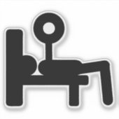 musculation icone developpe couche muscul シール (正面)