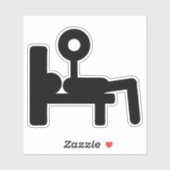 musculation icone developpe couche muscul シール (シート)