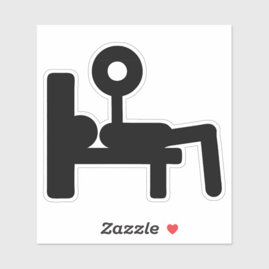 musculation icone developpe couche muscul シール (シート)