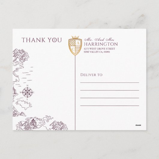 Muse中世王室のファンタジー写真ありがとう シーズンポストカード (裏面)