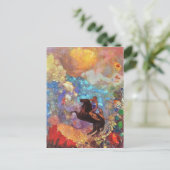 Muse on Pegasusギリシャ神話ヴィンテージ絵画ズ ポストカード (スタンド正面)