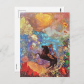 Muse on Pegasusギリシャ神話ヴィンテージ絵画ズ ポストカード (正面/裏面)