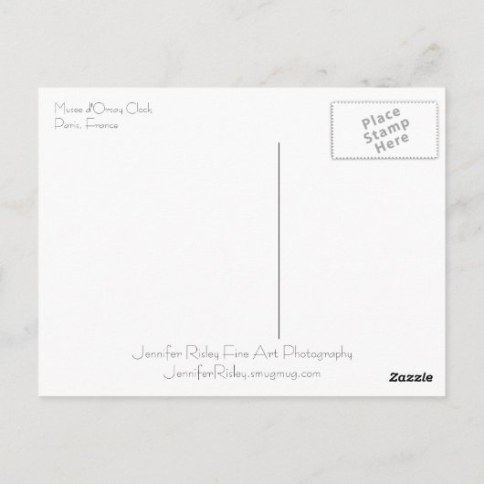 Musee時計はがき ポストカード (裏面)