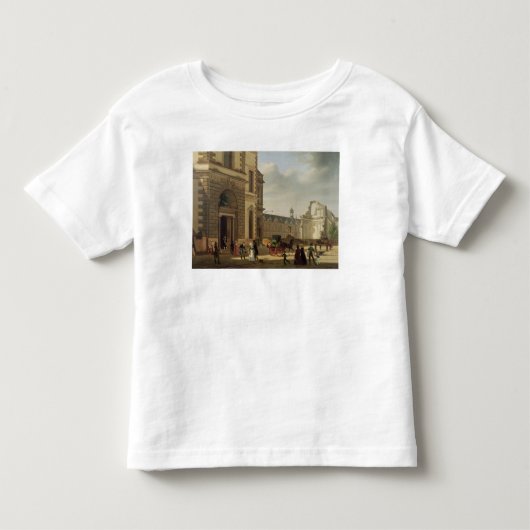 Musee de LouvreおよびSt.への入口 トドラーTシャツ (正面)