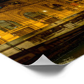 Musée d'Orsay in Paris at night ポスター (角)