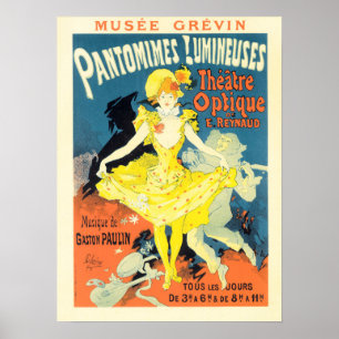 MUSEE GREVIN PARIS Jules Cheret Old French Theater ポスター