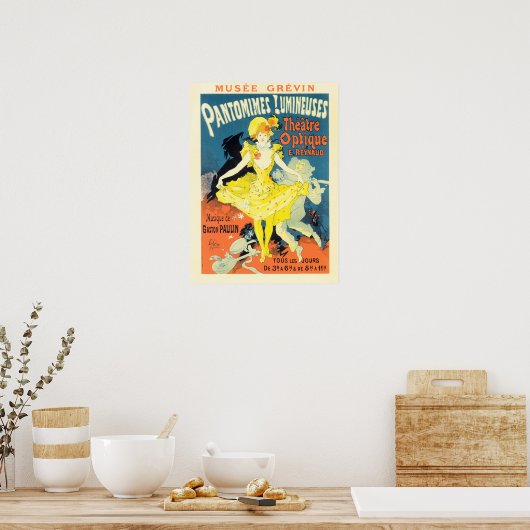 MUSEE GREVIN PARIS Jules Cheret Old French Theater ポスター (キッチン)