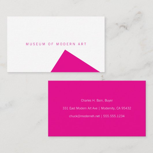 Museum Minimal Angle Front and Solid Back Business 名刺 (正面/裏面)